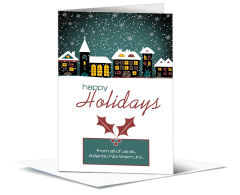 Christmas Snowy Winter Village Cards  5.50